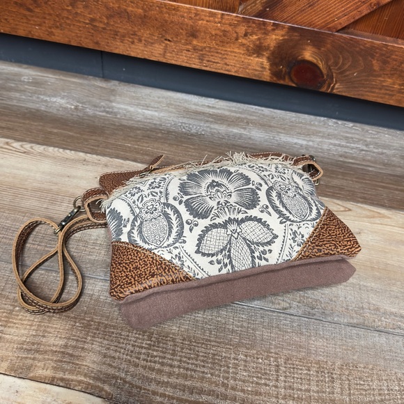 Myra Bag Nifty Small Crossbody Upcycled Canvas Purse - Picture 8 of 10